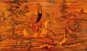 Egy Qajar-koporsó részlete