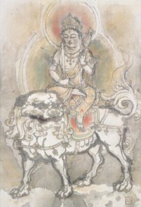 Irie Hako, Manjushri oroszlánon ül alkotó: Irie Hako