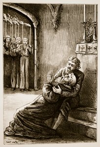 Szent Kolumba halála, a Trias Thaumaturga, avagy Írország három csodatevő szentje című filmből, Mary Cusack (1829-99) az 1890-es évek körül megjelent alkotó: Irish School