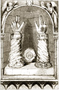 Szent Patrik kéz kegyhelye, a The Trials Thaumaturge, avagy három csodatevő ír szentből, Mary Cusack (1829-99) 1890-es évek körüli kiadásában alkotó: Irish School