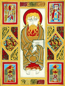 illusztráció a The Book of Kellsből, 800 (megvilágítás) alkotó: Irish School