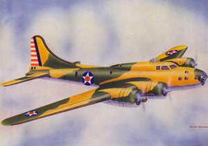 Boeing B-17E, Flying Fortress (színes litográfia)