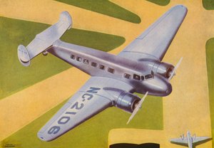 Lockheed Electra (színes litográfia)