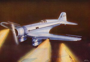Northrop Gamma (színes litográfia)