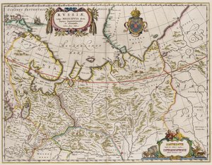 Oroszország térképe innen: észak és kelet, 1630-as évek alkotó: Isaac Abrahamsz. Massa