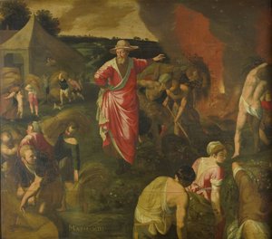 Példabeszéd a gazról a búza között alkotó: Isaac Claesz. van Swanenburg (attributed to)