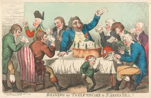 Zeichnung für den Zwölften-Kuchen in St. Annes Hill