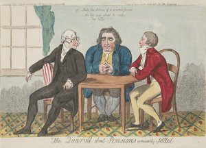 A nyugdíjak körüli vita békésen rendezve alkotó: Isaac Cruikshank