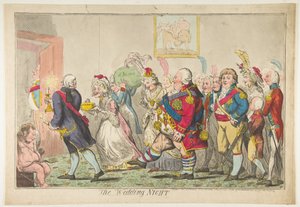 A nászéjszaka, 1797. május 20. alkotó: Isaac Cruikshank