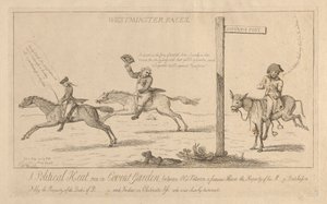 Westminster Races, Politikai hőségfutás Covent Gardenben alkotó: Isaac Cruikshank