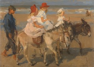 Szamárlovaglás a tengerparton. 1890-1901 körül
