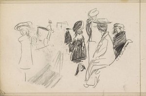 Alakokat, esetleg egy parkban alkotó: Isaac Israels