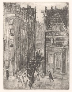 Gasthuismolensteeg Amszterdamban alkotó: Isaac Israels