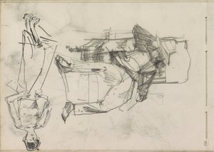 Férfi egy széken és egy álló nő alkotó: Isaac Israels