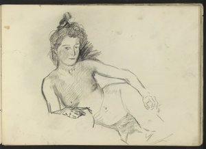 Fekvő női akt alkotó: Isaac Israels