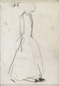 Álló nő, profilban alkotó: Isaac Israels