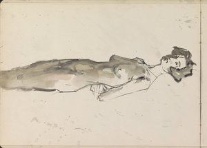 Álló női akt alkotó: Isaac Israels