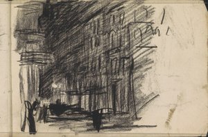 Utcakép éjszaka alkotó: Isaac Israels