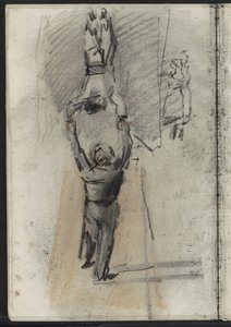 Két akrobata, esetleg a színpadon alkotó: Isaac Israels