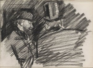 Két férfi kalapban alkotó: Isaac Israels