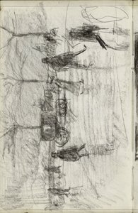 Sétáló figurák és egy hintó alkotó: Isaac Israels
