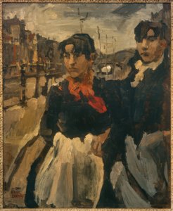 Két lány a Lijnbaansgrachton alkotó: Isaac Israels