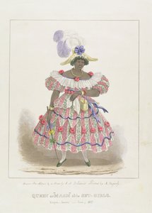 A díszletlányok királynője vagy „Maam”, 1. tábla a „Sketches of Character...”-ből, 1838 (színes litó)