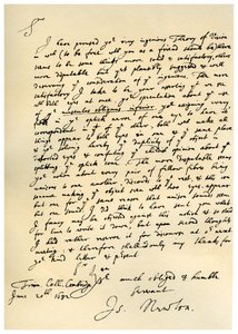 Sir Isac Newton levele William Briggsnek 1682. június 20-án.