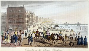 Karakterek a Brightonban – Charles Molloy Westmacott „Az angol kém” című filmjében, Robert Cruikshank rajza, londoni kiadás alkotó: Isaac Robert Cruikshank