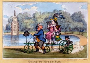 Hobbi vásárra megyek, 1835 (kézi színezésű metszet) alkotó: Isaac Robert Cruikshank
