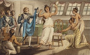 Otahitiano", Cook kapitány utazásaiból alkotó: Isaac Robert Cruikshank