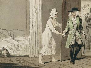 A felszarvazott a vadászatra indul, 1800 körül (toll és tinta WC-vel papíron)