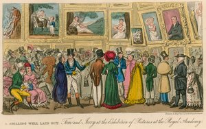 Jól elköltött shilling: Tom és Jerry a Királyi Akadémia képkiállításán alkotó: Isaac, Robert and George Cruikshank