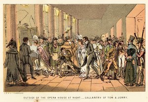 Éjszaka az Operaház előtt alkotó: Isaac, Robert and George Cruikshank