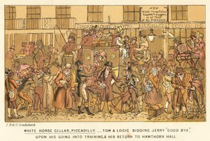 White Horse Pince, Piccadilly alkotó: Isaac, Robert and George Cruikshank