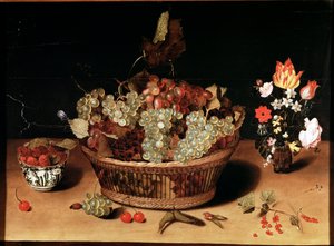 Csendélet virágokkal és gyümölcsökkel Isaac Soreau (1604-1644) festménye 17. század Torino Galleria Sabauda, inv 758 alkotó: Isaac Soreau
