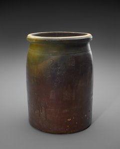 Crock, c. 1873-1882 (csúszómázas kőedény) alkotó: Isaac Suttles Pottery