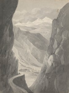A Gemmi hágója / Leszállás Leukas Badbe (Svájc) alkotó: Isaac Weld