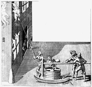Tűzoltóautó, Isaac de Caus Nouvelle Invention de Lever l