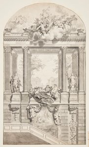 Design for Staircase, Voorst Castle, Hága, Hollandia