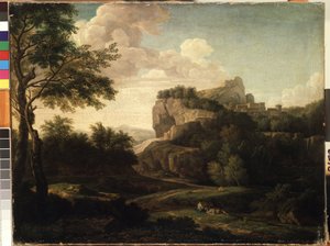 Isaac de Moucheron (1667-1744) "Tájkép" 18. századi Mikalojus Konstantinas Ciurlionis Szépművészeti Múzeum, Kaunas, Litvánia