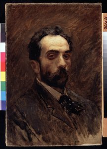 Önarckép. Izsák Iljics Levitan (1860-1900) festménye. olaj, vászon, 1890 vége. Orosz művészet, 19. századi portré. Állami Tretyakov Galéria, Moszkva. alkotó: Isaak Ilyich Levitan