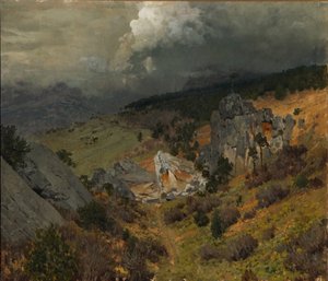 A krími hegyekben, 1886 alkotó: Isaak Ilyich Levitan