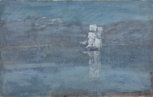 Táj vitorlással, 1890-es évek vége alkotó: Isaak Ilyich Levitan