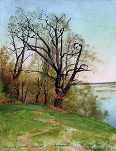 Tölgyfa a folyóparton, 1887. alkotó: Isaak Ilyich Levitan