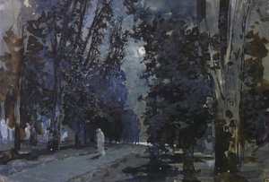 Az árnyékok. Holdfényes éjszaka, 1880-as évek. alkotó: Isaak Ilyich Levitan