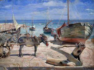 "A Capri szigete" Isaac Brodsky (Brodski) festménye (1884-1939) 1929 Regionális Művészeti Múzeum, Berdyansk alkotó: Isaak Israilevich Brodsky
