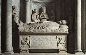 Antonio Martino de Chavez portugál bíboros szarkofágja, Isaia da Pisa alkotó: Isaia da Pisa