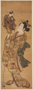 Dr. Onoe Kikukoro Dr. Jing Ah Dr. Sanogawa bábja Dr. Ichimatsu alkotó: Ishikawa Toyonobu