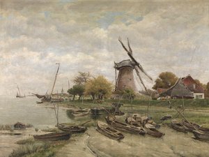 A Scheldt Mariakerkében (olaj, vászon) alkotó: Isidore Meyers
